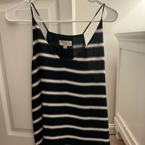 Navy and white striped tank